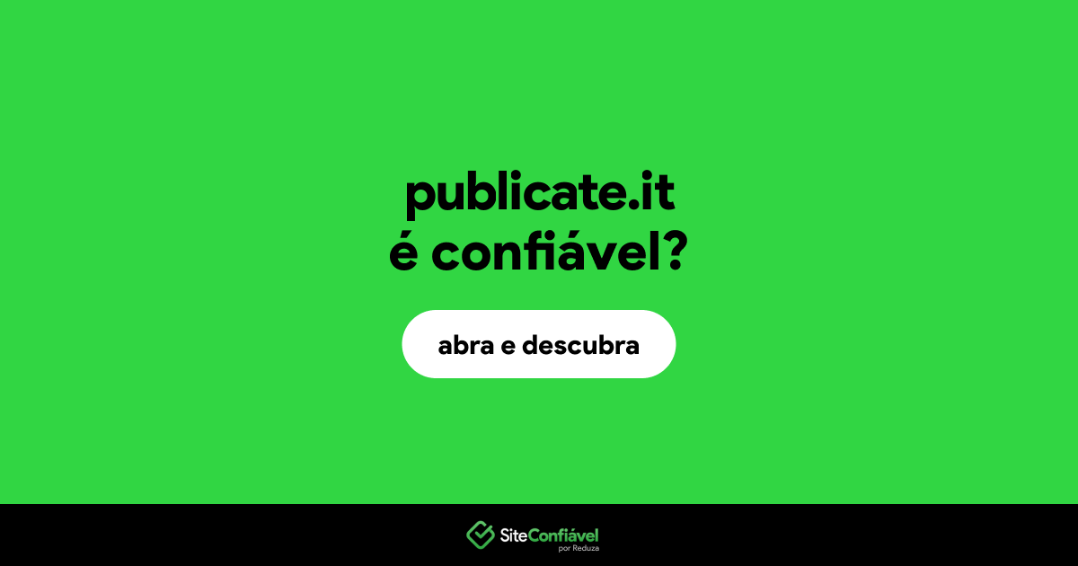 O site publicate.it é confiável?