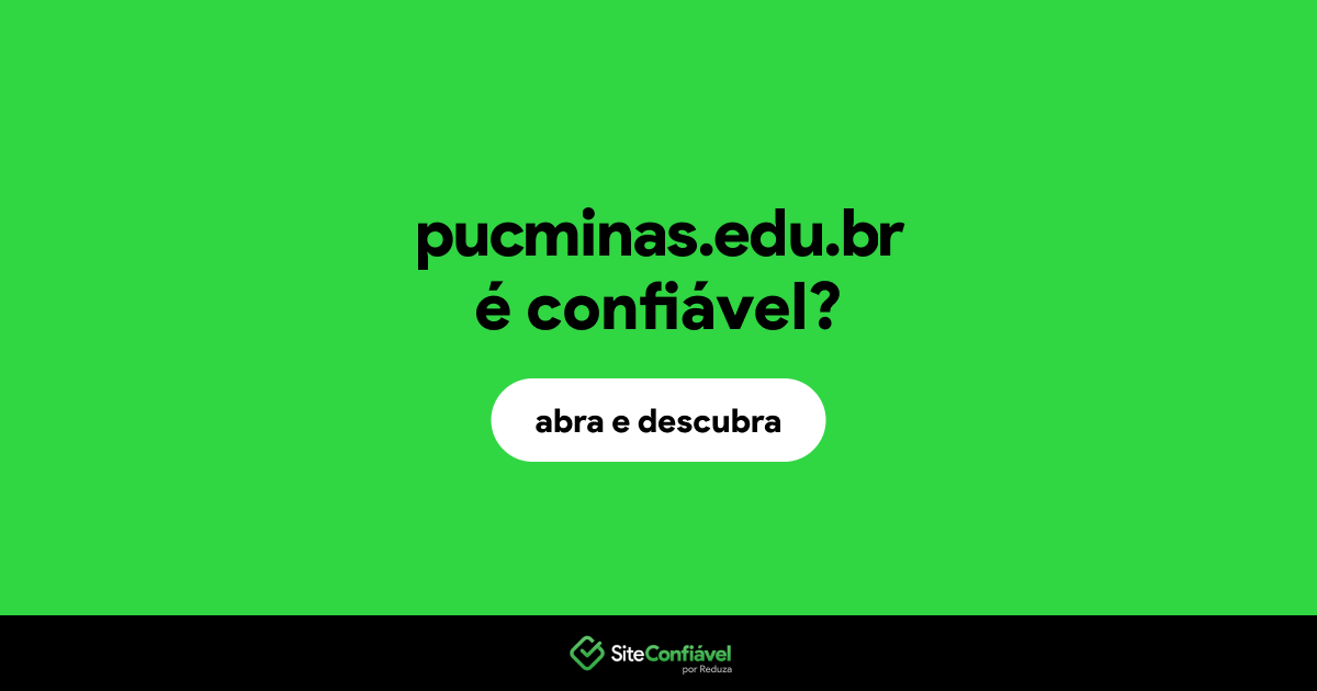 O site pucminas.edu.br é confiável?