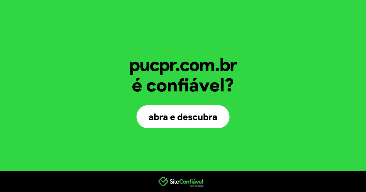O site pucpr.com.br é confiável?