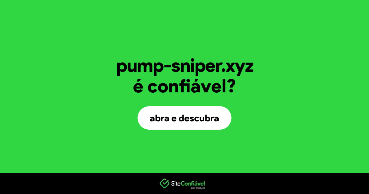 O site pump-sniper.xyz é confiável?