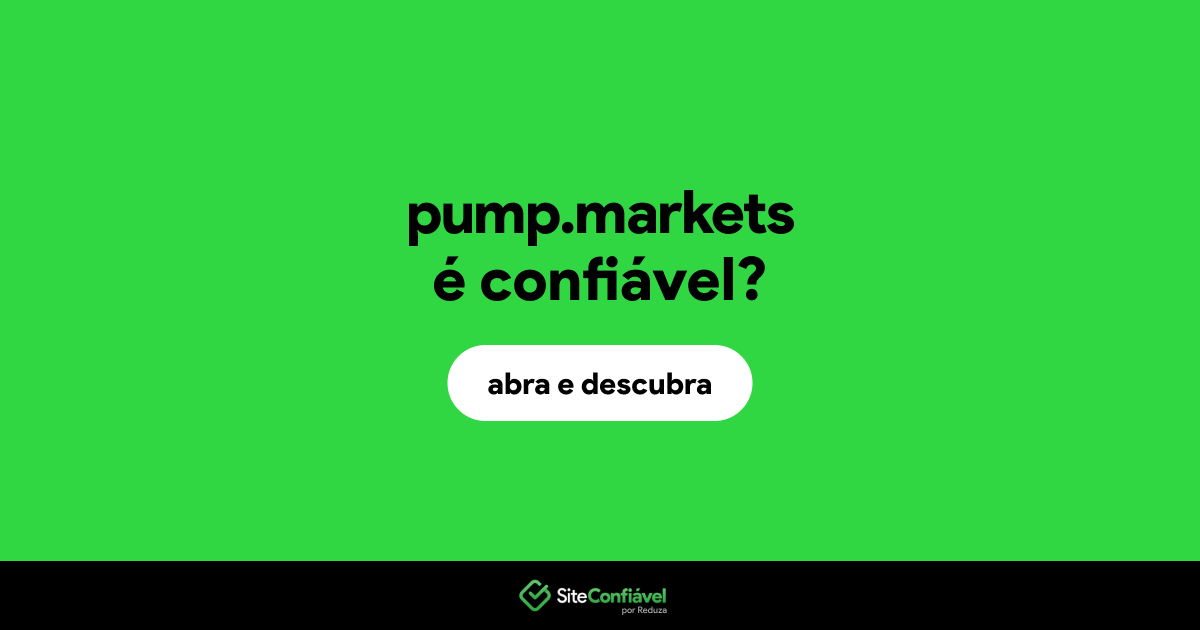 O site pump.markets é confiável?