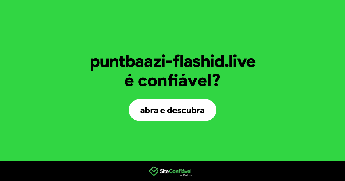 O site puntbaazi-flashid.live é confiável?
