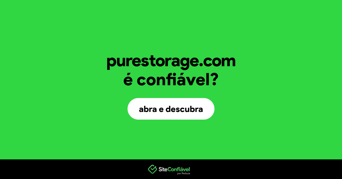 O site purestorage.com é confiável?