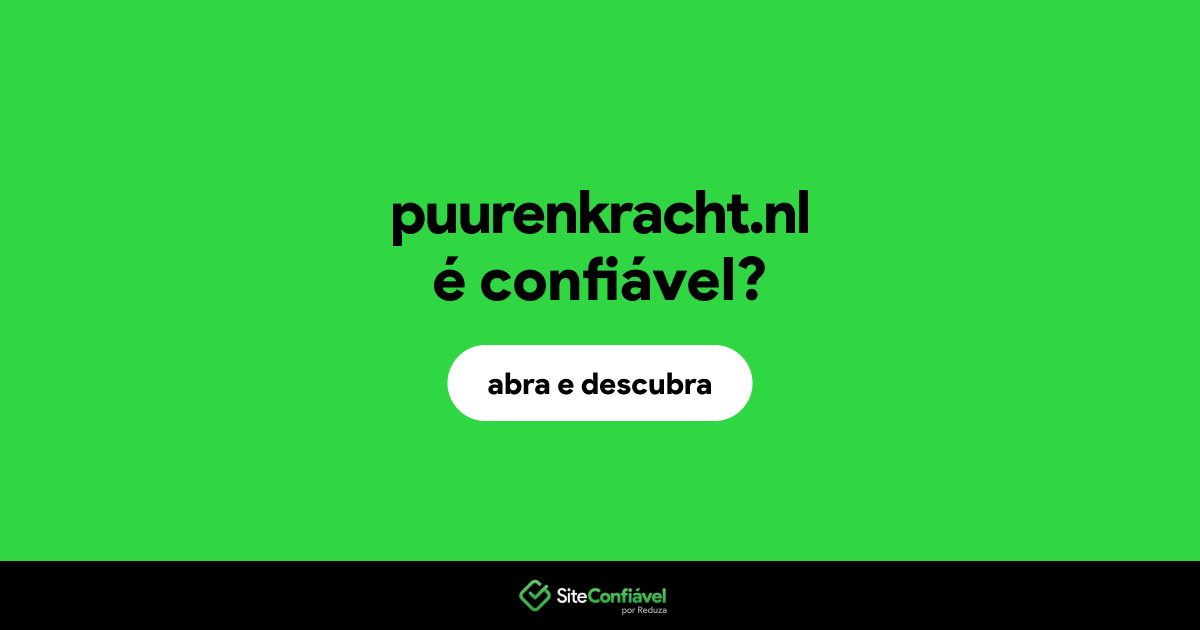 O site puurenkracht.nl é confiável?