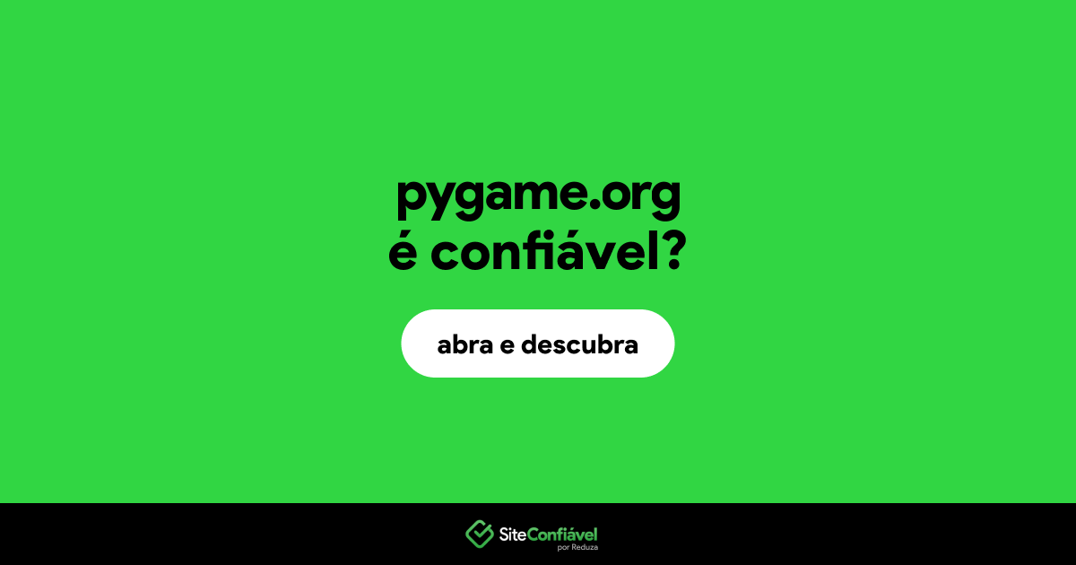 O site pygame.org é confiável?