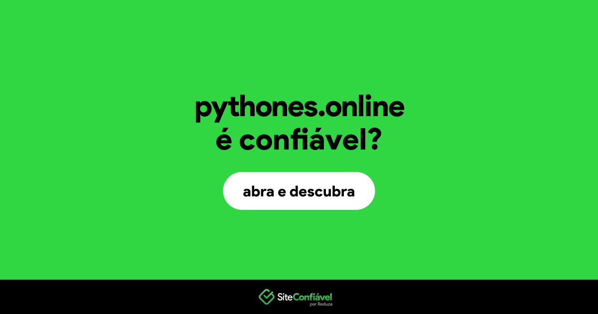O site pythones.online é confiável?