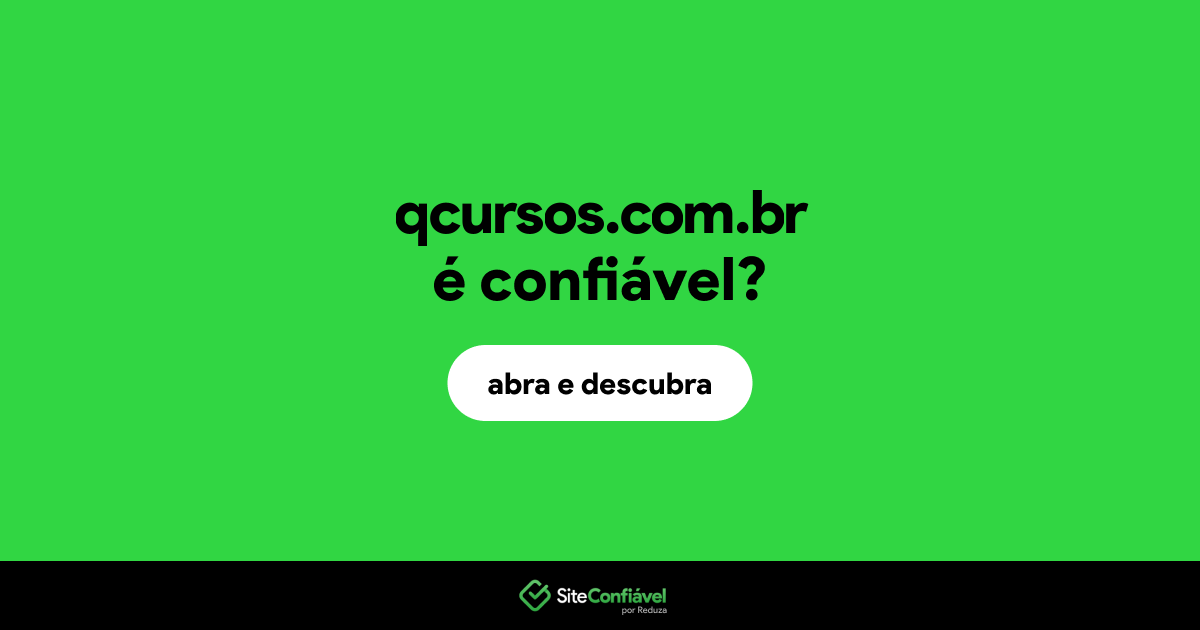 O site qcursos.com.br é confiável?