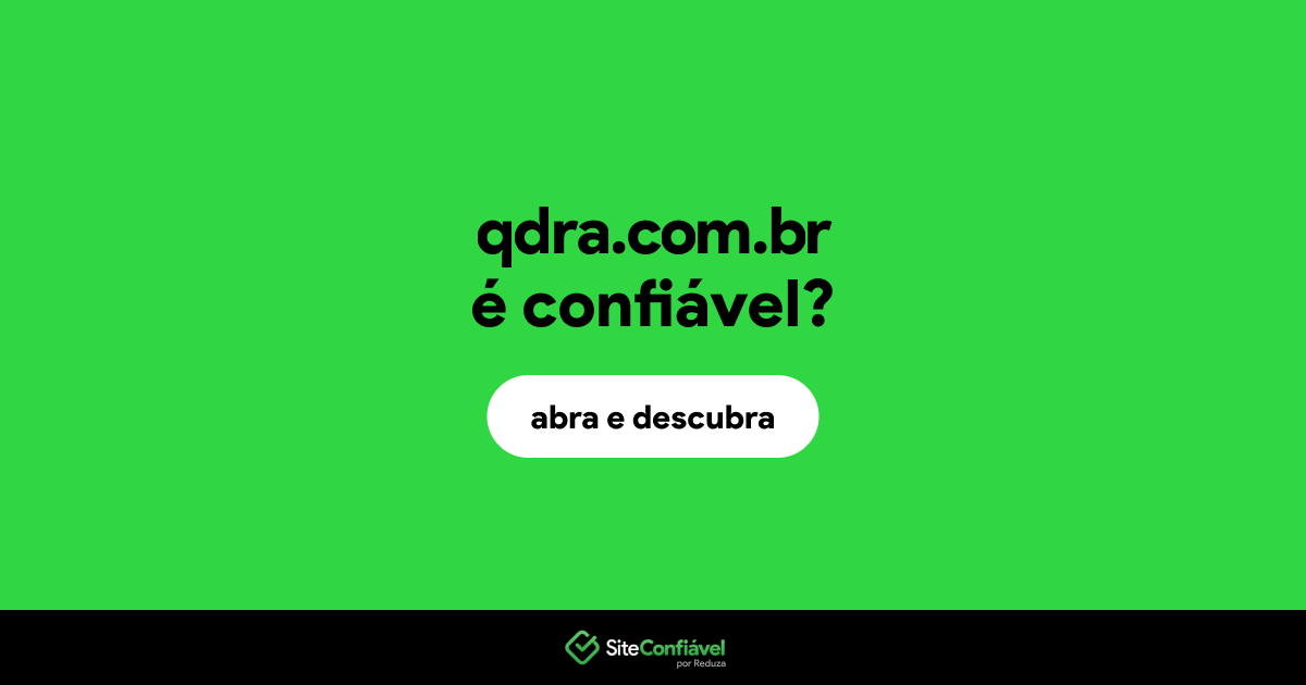 O site qdra.com.br é confiável?