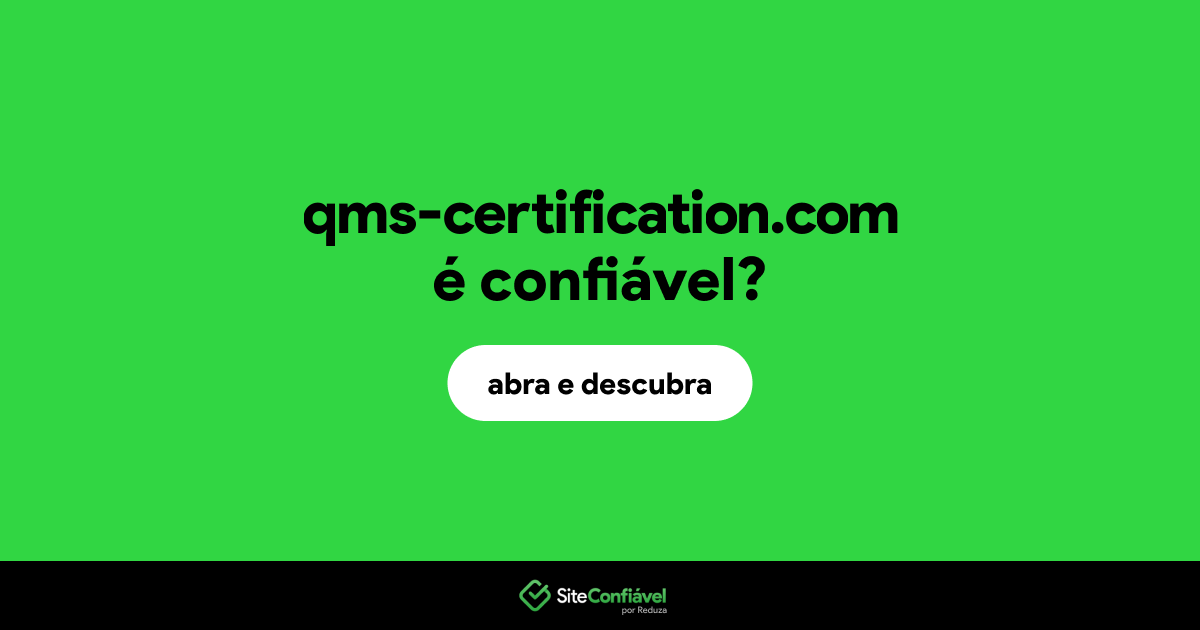 O site qms-certification.com é confiável?