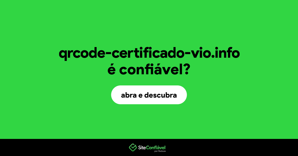 O site qrcode-certificado-vio.info é confiável?