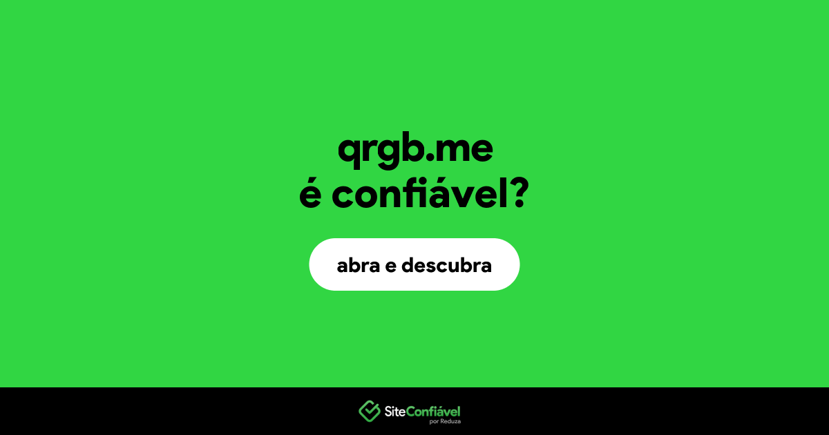 O site qrgb.me é confiável?