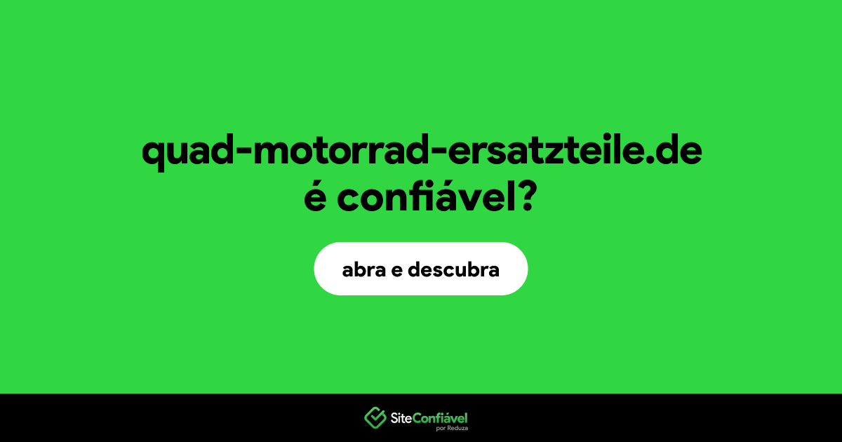 O site quad-motorrad-ersatzteile.de é confiável?