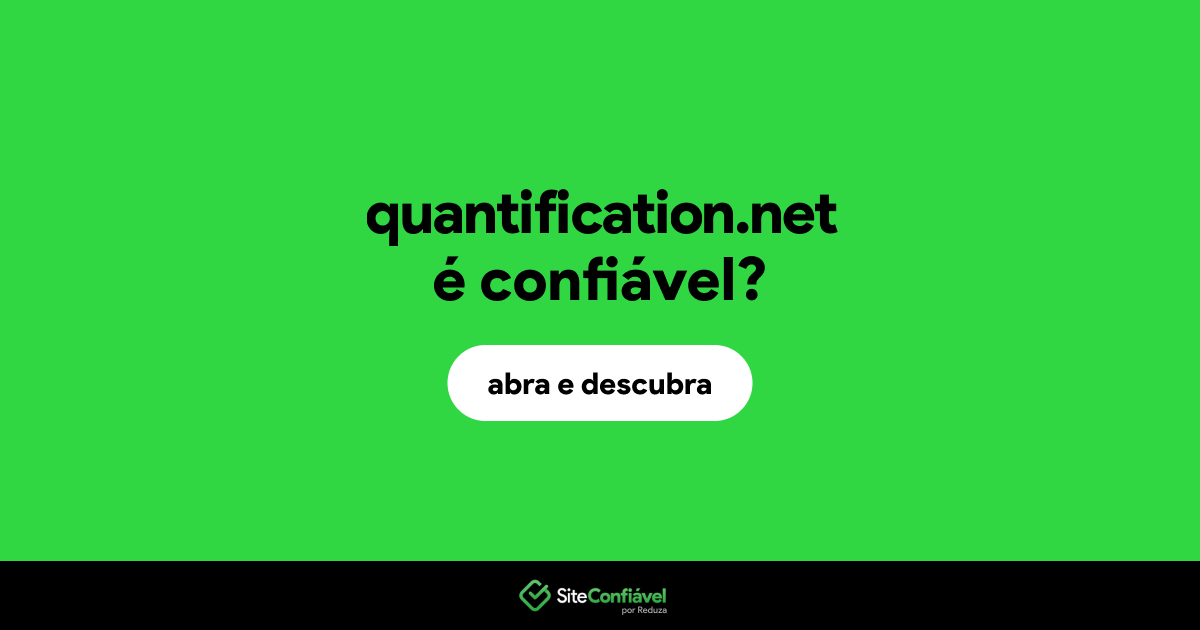 O site quantification.net é confiável?