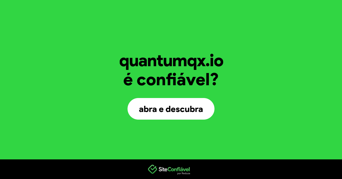 O site quantumqx.io é confiável?