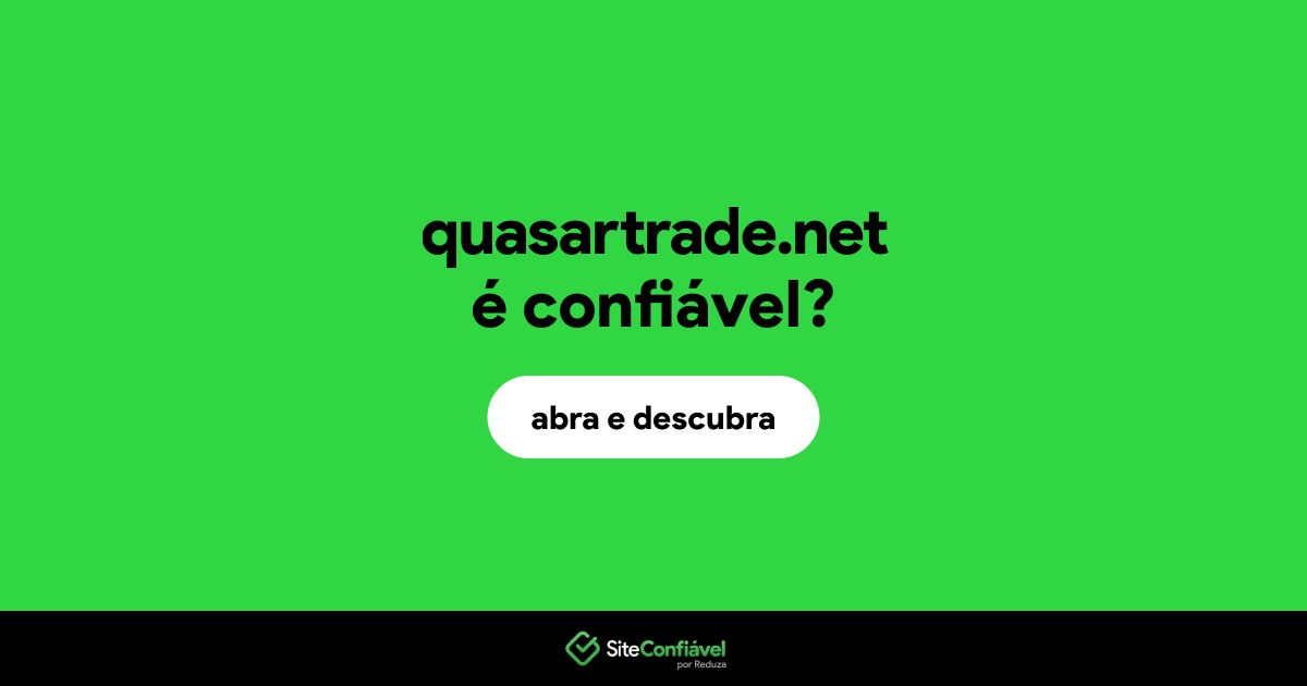 O site quasartrade.net é confiável?
