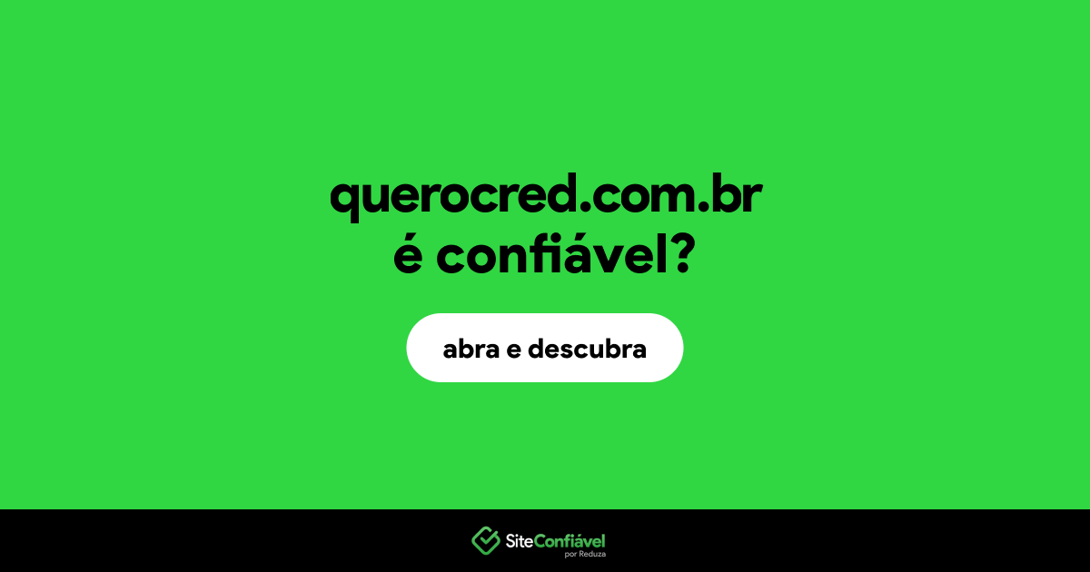 O site querocred.com.br é confiável?