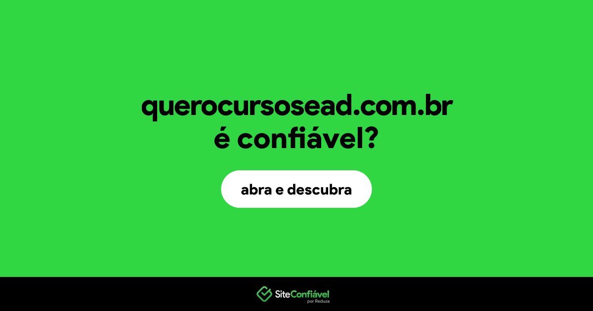 O site querocursosead.com.br é confiável?