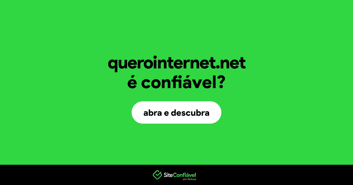 O site querointernet.net é confiável?
