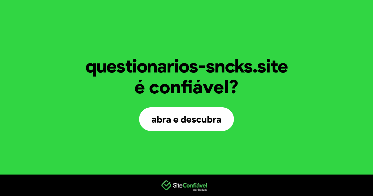 O site questionarios-sncks.site é confiável?