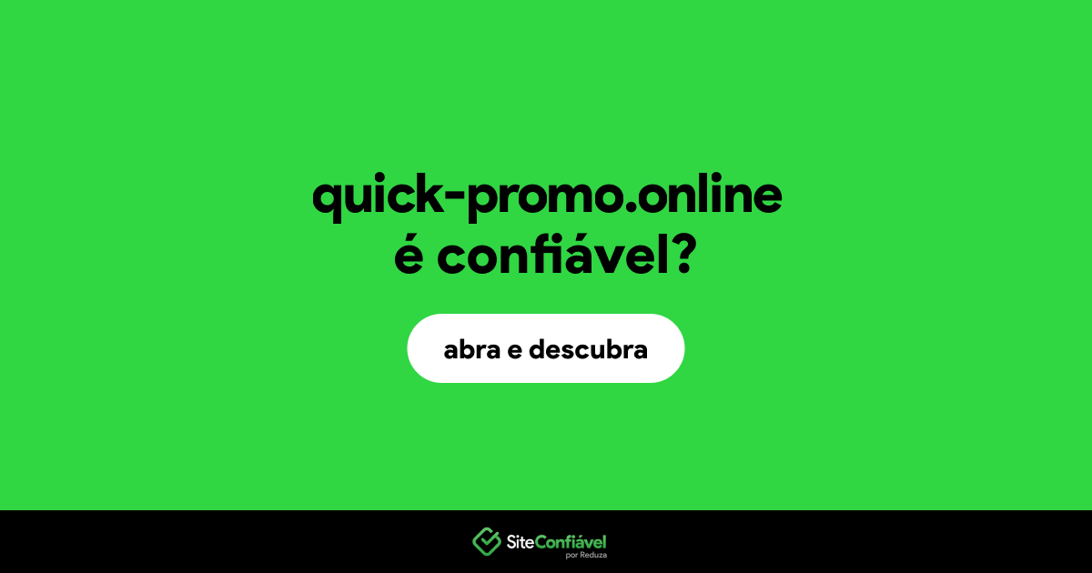 O site quick-promo.online é confiável?