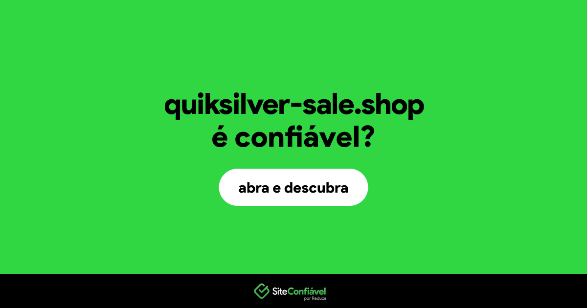O site quiksilver-sale.shop é confiável?