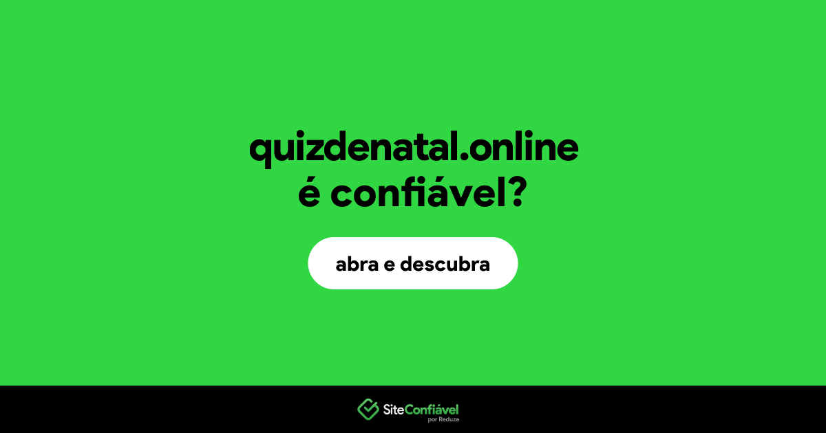 O site quizdenatal.online é confiável?