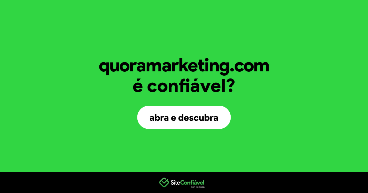 O site quoramarketing.com é confiável?