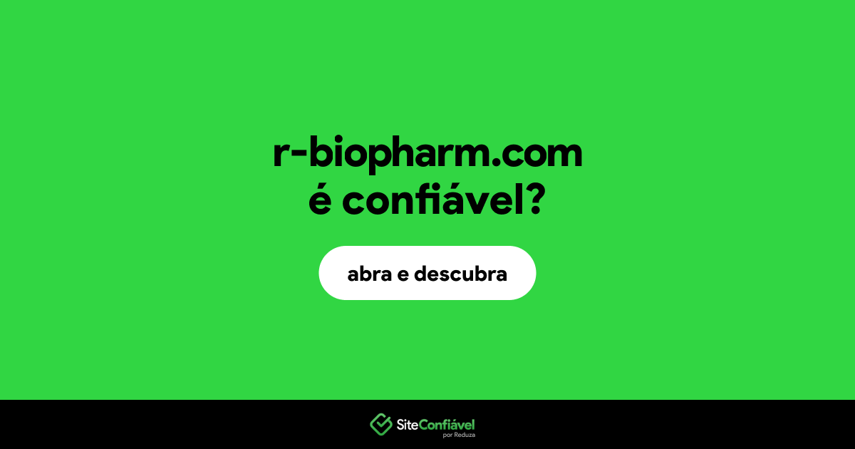 O site r-biopharm.com é confiável?