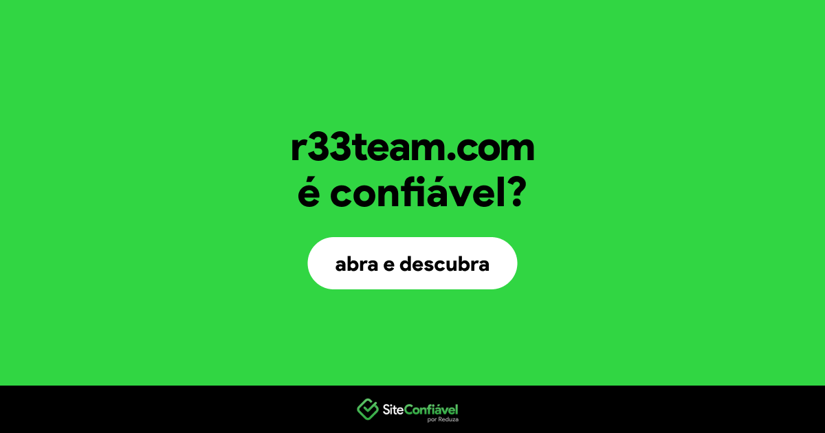 O site r33team.com é confiável?