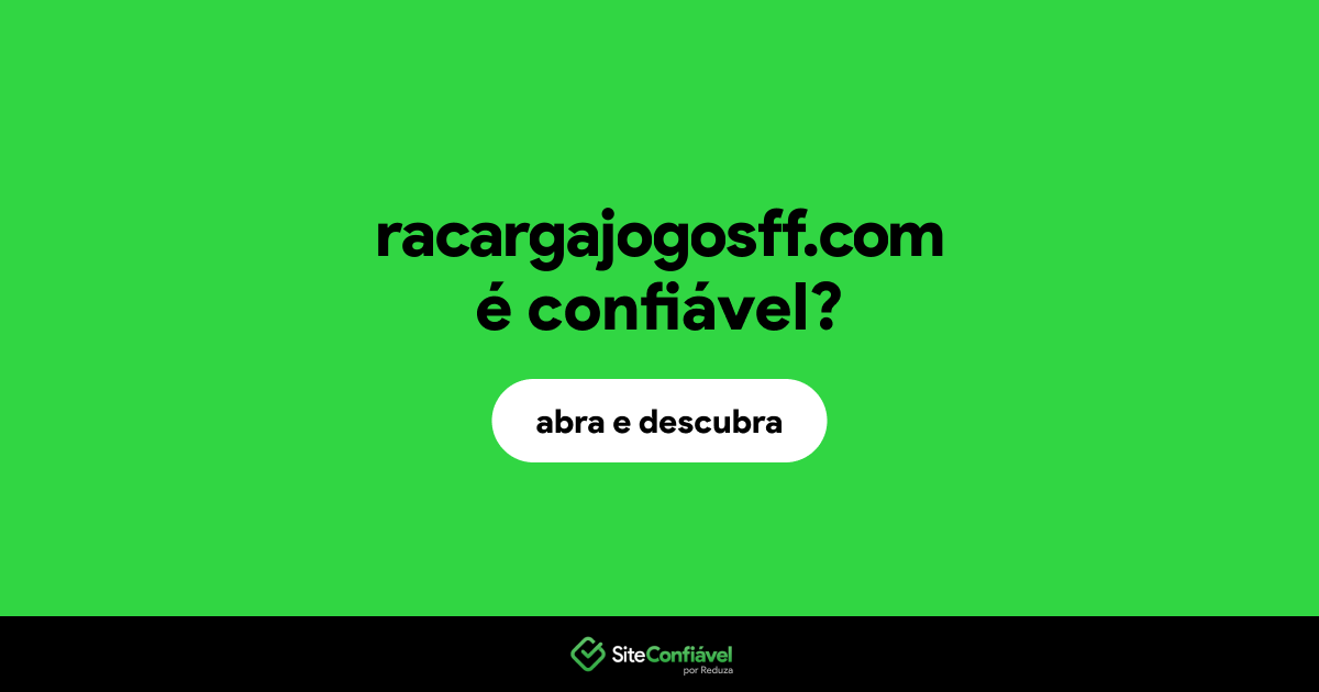 O site racargajogosff.com é confiável?