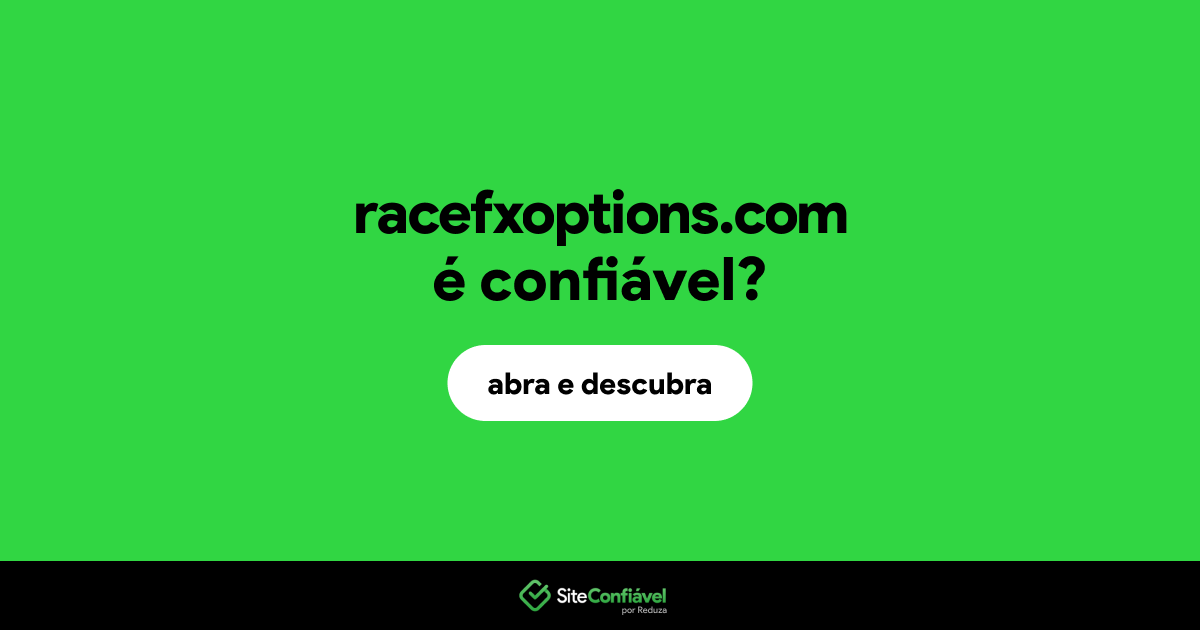O site racefxoptions.com é confiável?