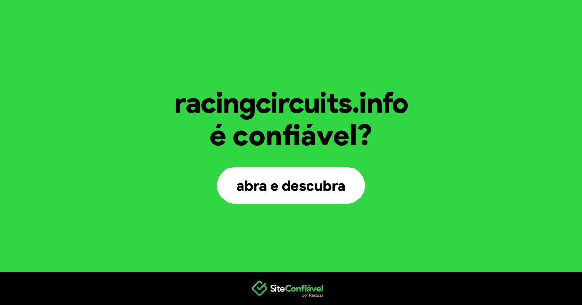 O site racingcircuits.info é confiável?