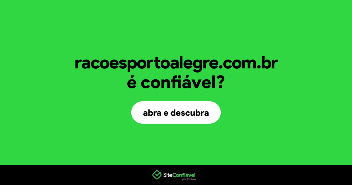 O site racoesportoalegre.com.br é confiável?