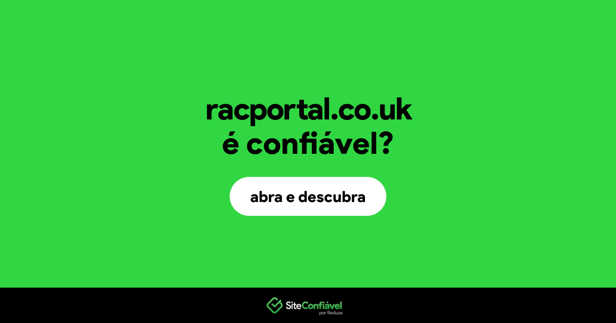 O site racportal.co.uk é confiável?