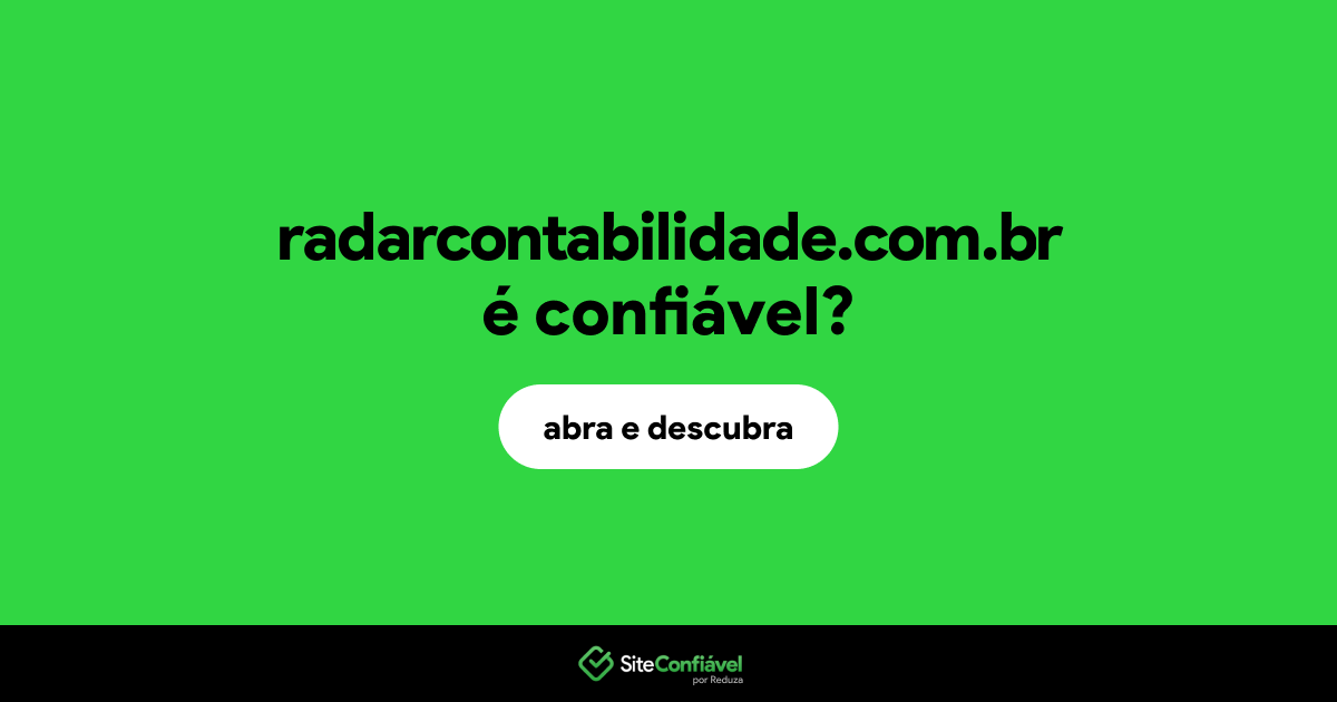 O site radarcontabilidade.com.br é confiável?