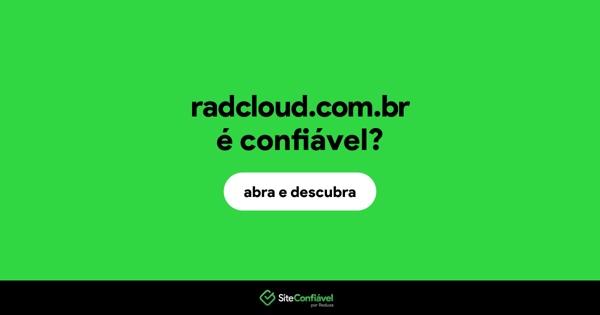 O site radcloud.com.br é confiável?