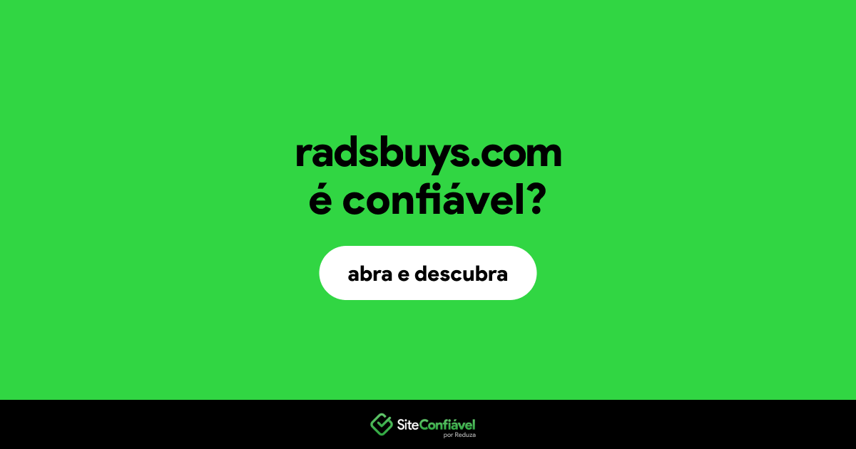 O site radsbuys.com é confiável?