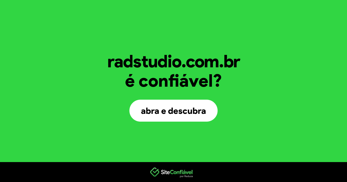 O site radstudio.com.br é confiável?