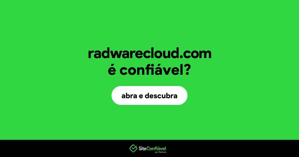 O site radwarecloud.com é confiável?