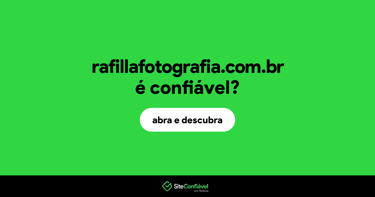 O site rafillafotografia.com.br é confiável?