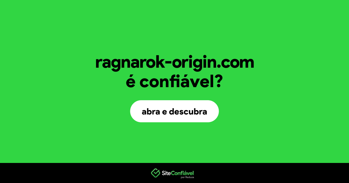 O site ragnarok-origin.com é confiável?