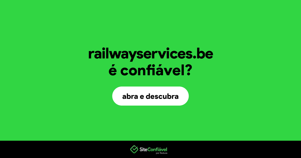 O site railwayservices.be é confiável?
