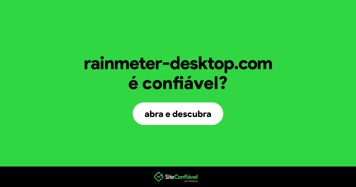 O site rainmeter-desktop.com é confiável?