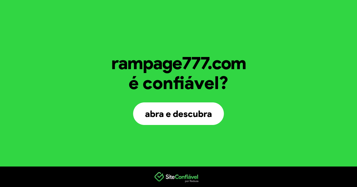 O site rampage777.com é confiável?