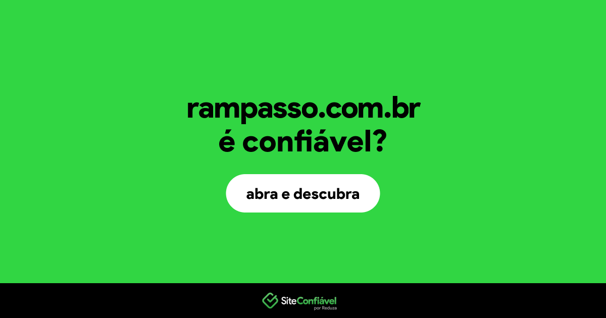 O site rampasso.com.br é confiável?