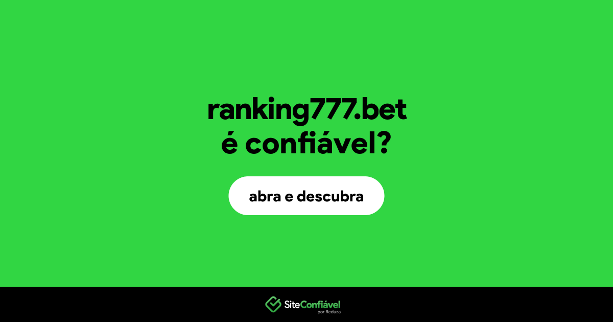 O site ranking777.bet é confiável?