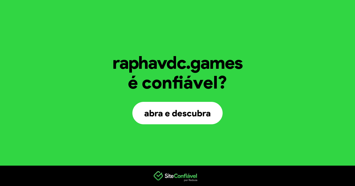 O site raphavdc.games é confiável?