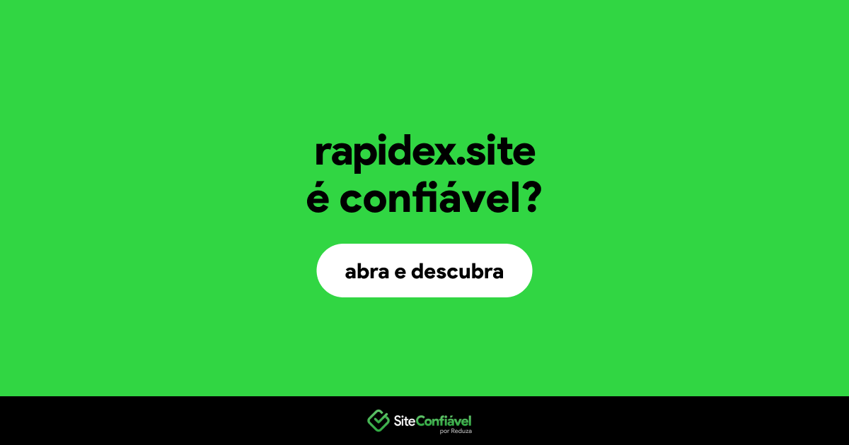 O site rapidex.site é confiável?
