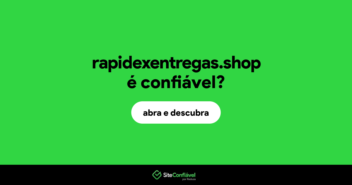 O site rapidexentregas.shop é confiável?