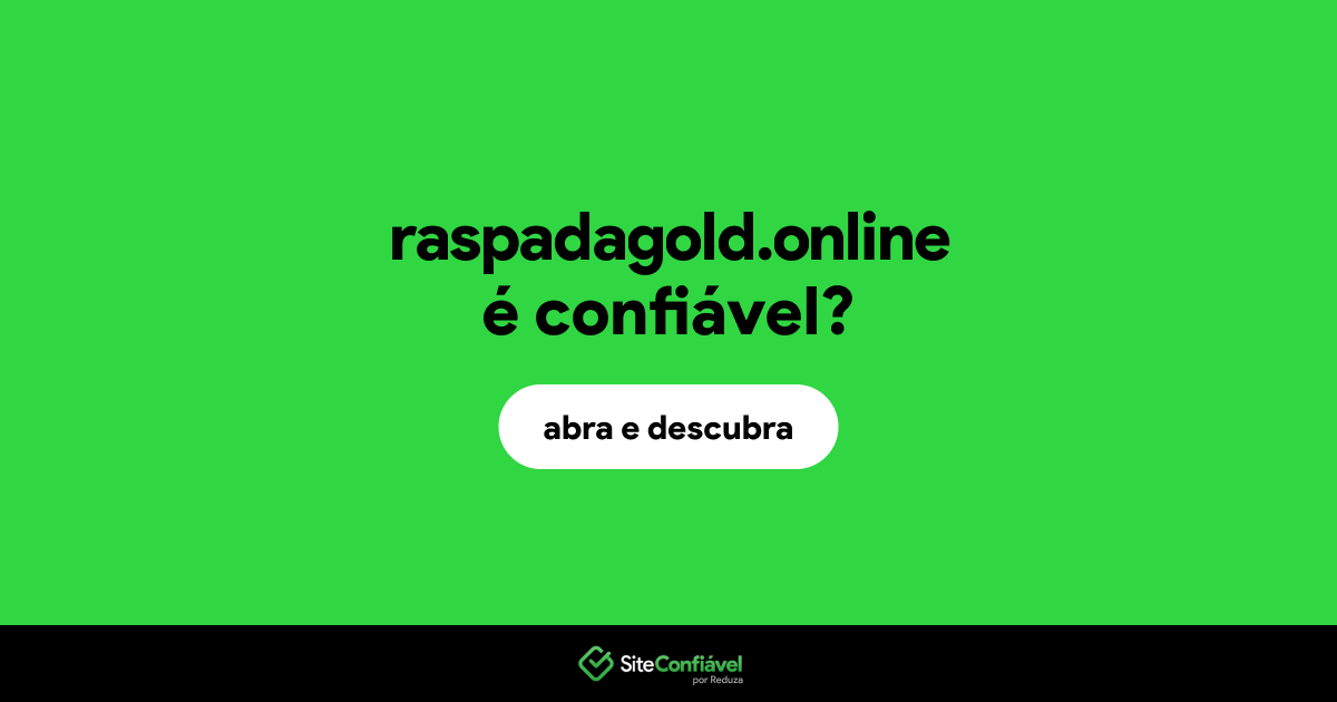 O site raspadagold.online é confiável?
